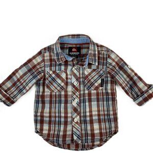 Quicksilver Plaid Button-Up Shirt size 12 Months